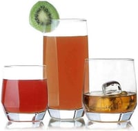 La-V 18 részes pohár készlet, 3 méretben - vízpohár szett 13oz, 11oz, 7oz 5