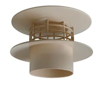 Statický vetrací stĺp La Ventilazione ES100S, piesková farba, priemer 100 mm 2