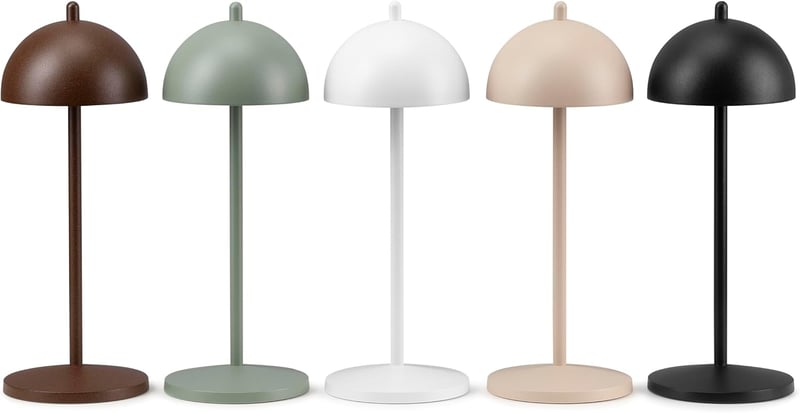 LA VILLE LUMIÈRE Wireless Asztali Lámpa Érintőképernyős Dimmelhető IP65 2200-3000K - Height: 29.5 cm, Diameter: 11 cm, Sage