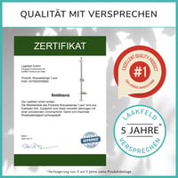 LAAKFELD Sprchová tyč 90 cm z nehrdzavejúcej ocele s mydelničkou – nastaviteľný sprchový stĺp do kúpeľne 5