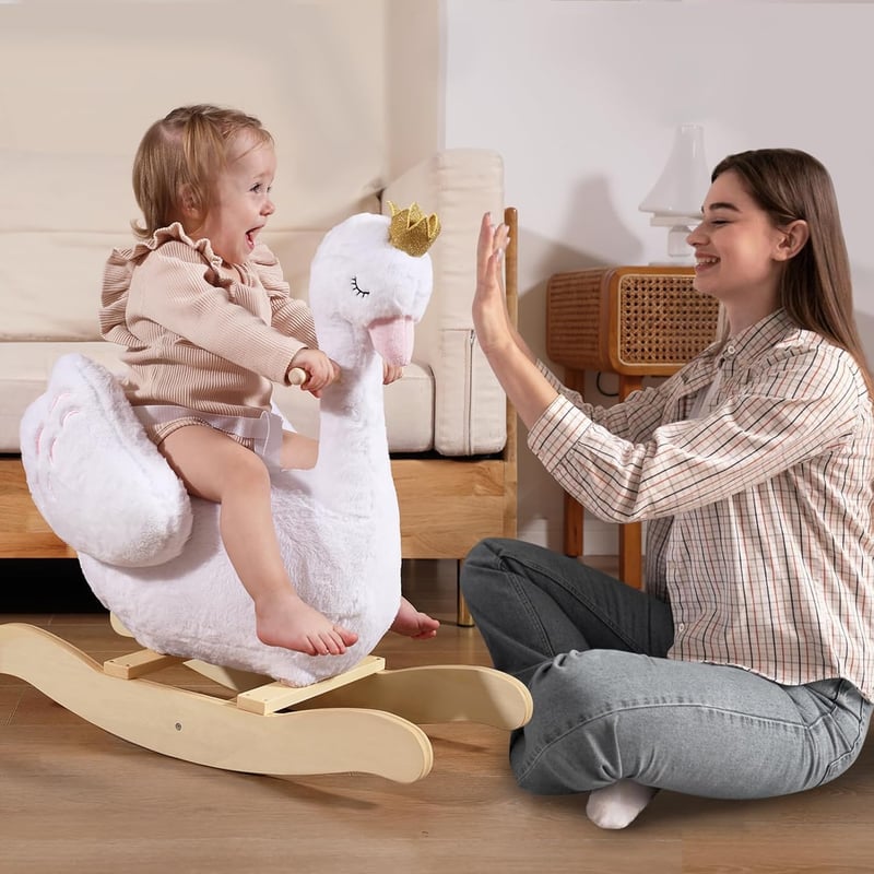 labebe Fehér Fa Hintáló Ló Kisgyermekek Hintaszékje Játék