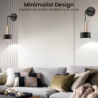 LABOREDUCER Elemes Fali LED Lámpa, 2 db Fekete, Távirányítóval, RGB + Meleg Fehér Színekkel, Időzítővel, Nappali és Hálószoba Világításhoz 2