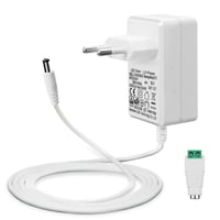 Napájací zdroj Lacasa 24V 1A pre LED pásy, 24W transformátor AC 200-240V DC 24V adaptér s 1,5m káblom, konektor 5,5x2,1mm, EU zástrčka, GS TÜV CE 1