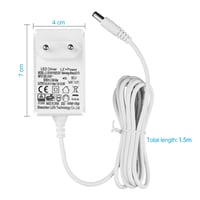 Napájací zdroj Lacasa 24V 1A pre LED pásy, 24W transformátor AC 200-240V DC 24V adaptér s 1,5m káblom, konektor 5,5x2,1mm, EU zástrčka, GS TÜV CE 5
