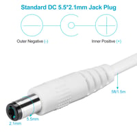 Napájací zdroj Lacasa 24V 1A pre LED pásy, 24W transformátor AC 200-240V DC 24V adaptér s 1,5m káblom, konektor 5,5x2,1mm, EU zástrčka, GS TÜV CE 3