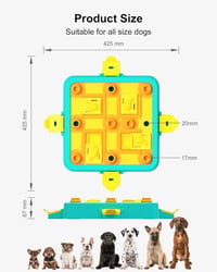 LACCEN 3 az 1-ben Interaktív Kutya Játék - IQ Fejlesztő Jutalomfalat Adagoló Puzzle Minden Méretű Kutyának Unalom Ellen 5