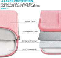 Lacdo 13.3" Laptop Sleeve MacBook Pro/Air iPad Pro Védőtok Rózsaszín 5