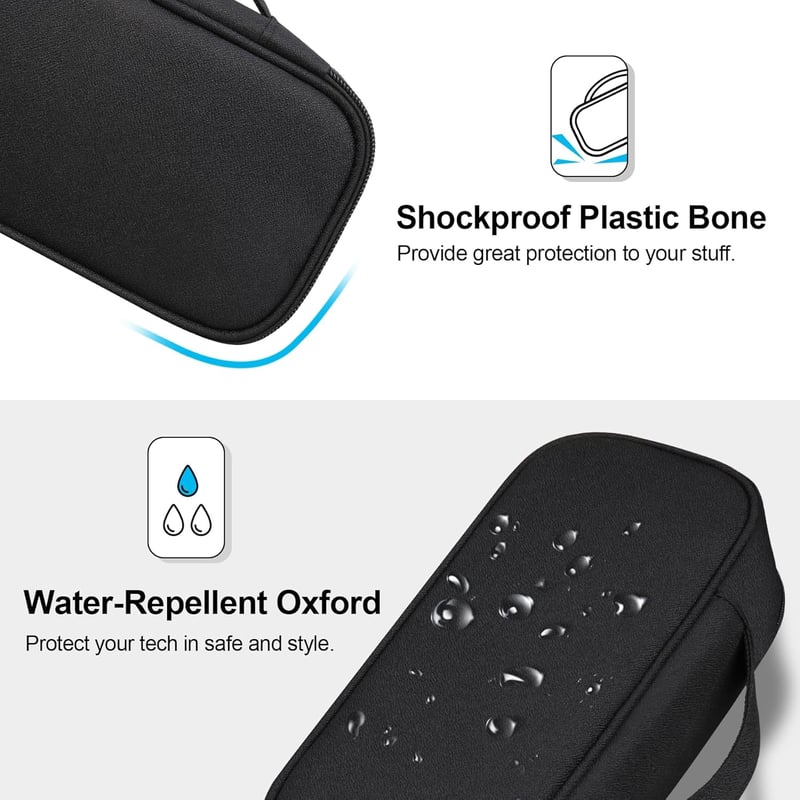 Lacdo Elektronikai Kábel Tároló Szervező Táska USB Pendrive SD Kártya Apple Pencil Fülhallgató MacBook Töltő Fekete
