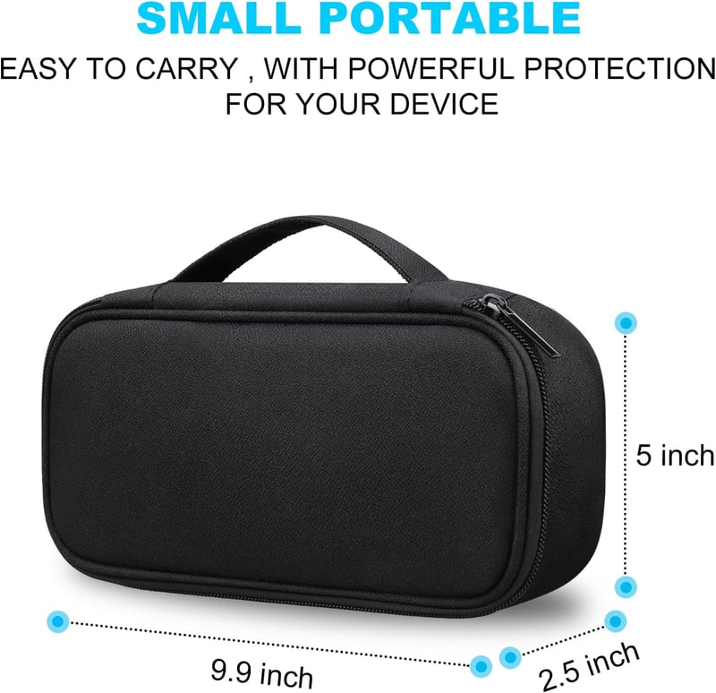 Lacdo Elektronikai Kábel Tároló Szervező Táska USB Pendrive SD Kártya Apple Pencil Fülhallgató MacBook Töltő Fekete
