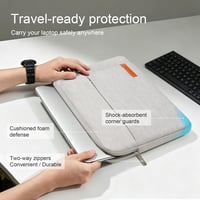 Lacdo Laptop Sleeve 15" MacBook Air M4/M3/M2 és Dell XPS 15 Plus szürke tok 6