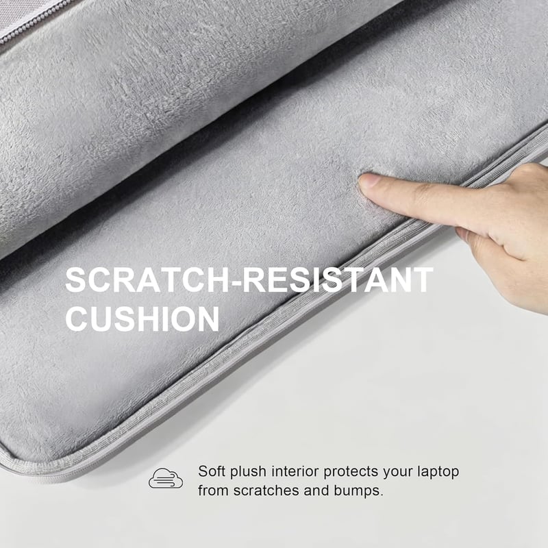 Lacdo Laptop Sleeve 15" MacBook Air M4/M3/M2 és Dell XPS 15 Plus szürke tok