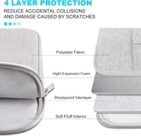 Lacdo Laptop Sleeve 15" MacBook Air M4/M3/M2 és Dell XPS 15 Plus szürke tok 5