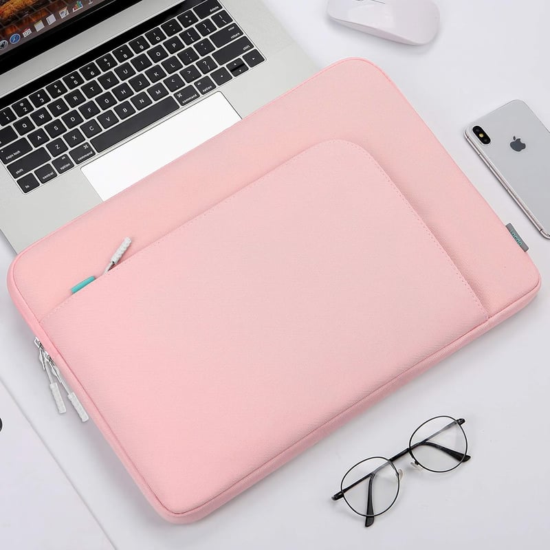 Lacdo Laptop Táska 16 Hüvelykes MacBook Pro M3 M2 M1 és 15 Hüvelykes Surface Laptop Védőtok Rózsaszín