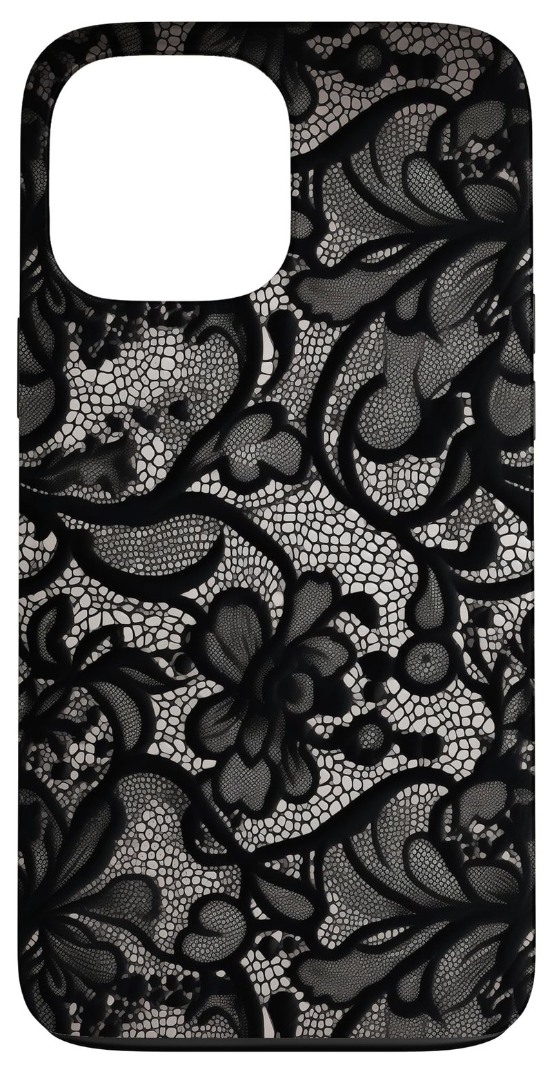 Lace Artful Visions vintage maskica s crnim uzorkom čipke – iPhone 13 Pro Max