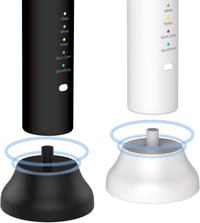 Lächen RM-H9 Szónikus Elektromos Fogkefe Dupla Csomag, 5 Tisztítási Móddal és 10 Pótfejjel, Időzítővel, 48000 Rezgés/perc, Fehér-Fekete 4