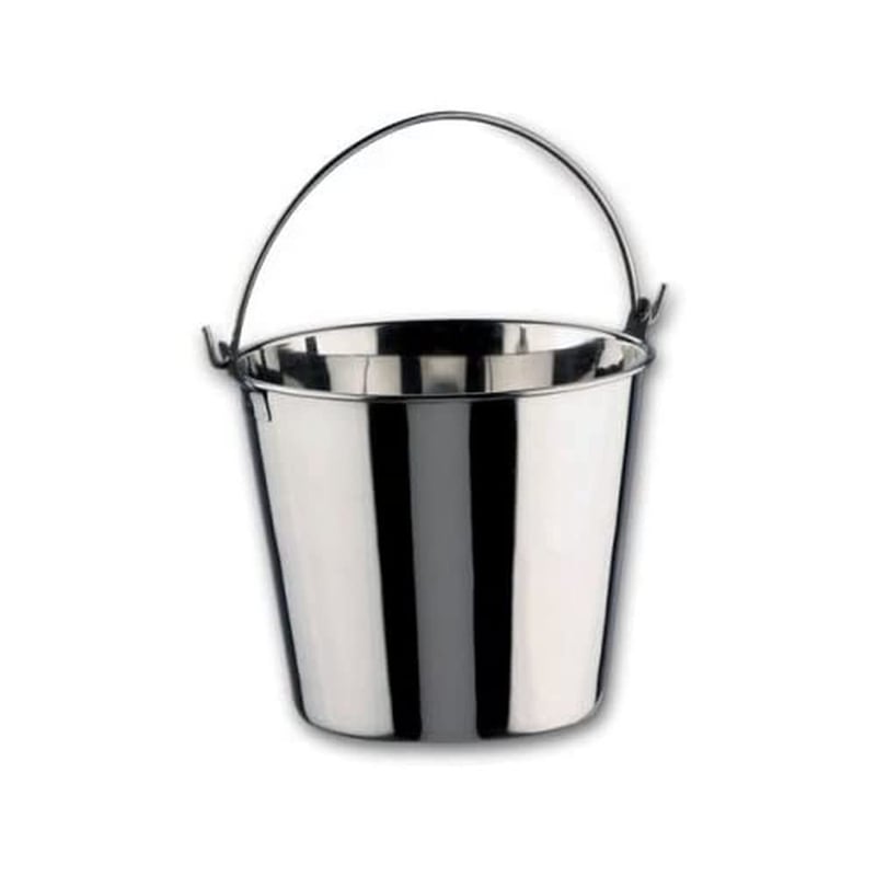 Lacor 14128 Garinox kanta od nehrđajućeg čelika 28 cm, 14 litara, srebrna, kvaliteta za prehrambenu industriju, otporna na koroziju