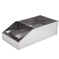 Lacor 50450 Rozsdamentes Acél Liszttartó Rácsos Fedéllel, 50x26,5x18 cm, Professzionális Használatra 1