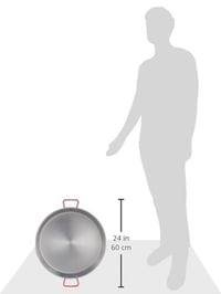 LACOR 63647 oceľová panvica na paellu 46 cm – na tradičnú španielsku paellu, pre sporáky bez indukcie 5
