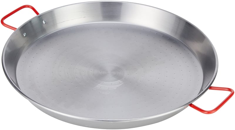 LACOR 63647 oceľová panvica na paellu 46 cm – na tradičnú španielsku paellu, pre sporáky bez indukcie