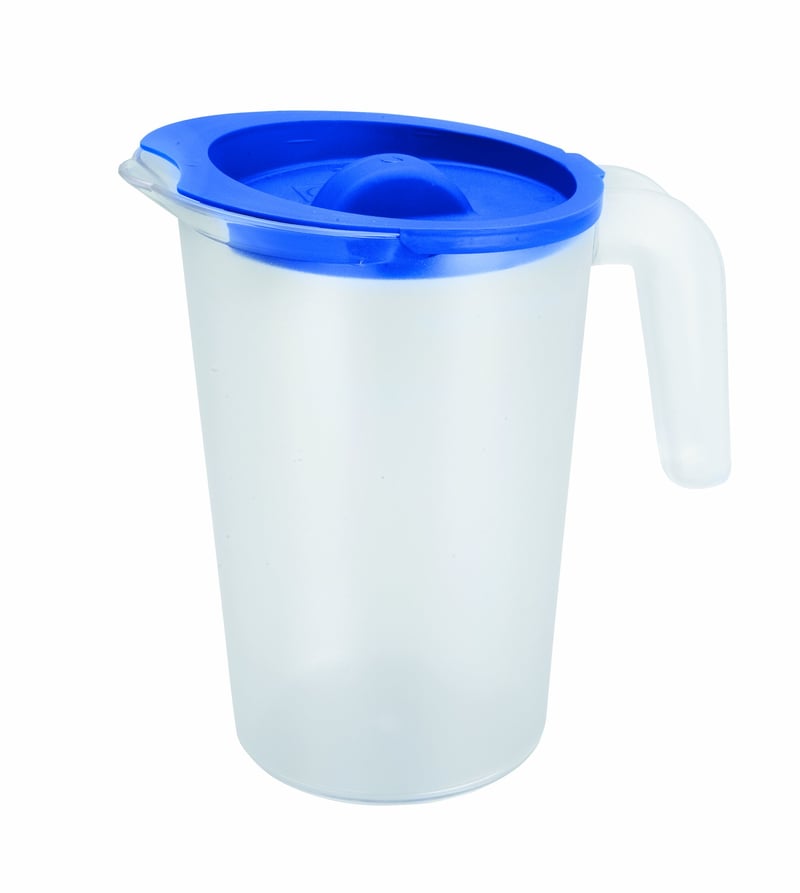 LACOR 66945 Vrč s poklopcem od polikarbonata 1 L - Prozirna plastična posuda za tekućinu
