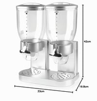 LACOR Kétszekrényes gabona, aszalt gyümölcs, pástétom és édesség adagoló forgó rendszerrel, 3,5 L, szürke, 33x20x42 cm, BPA-mentes 8