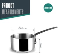 Lacor Mini Tri-Metal Rozsdamentes Acél Edény 270ml Titán Bevonattal 2