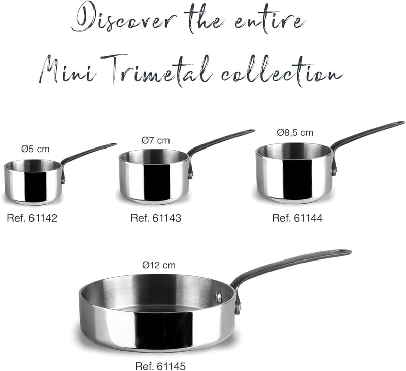 Lacor Mini Tri-Metal Rozsdamentes Acél Edény 270ml Titán Bevonattal