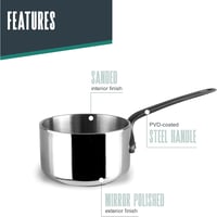 Lacor Mini Tri-Metal Rozsdamentes Acél Edény 270ml Titán Bevonattal 3