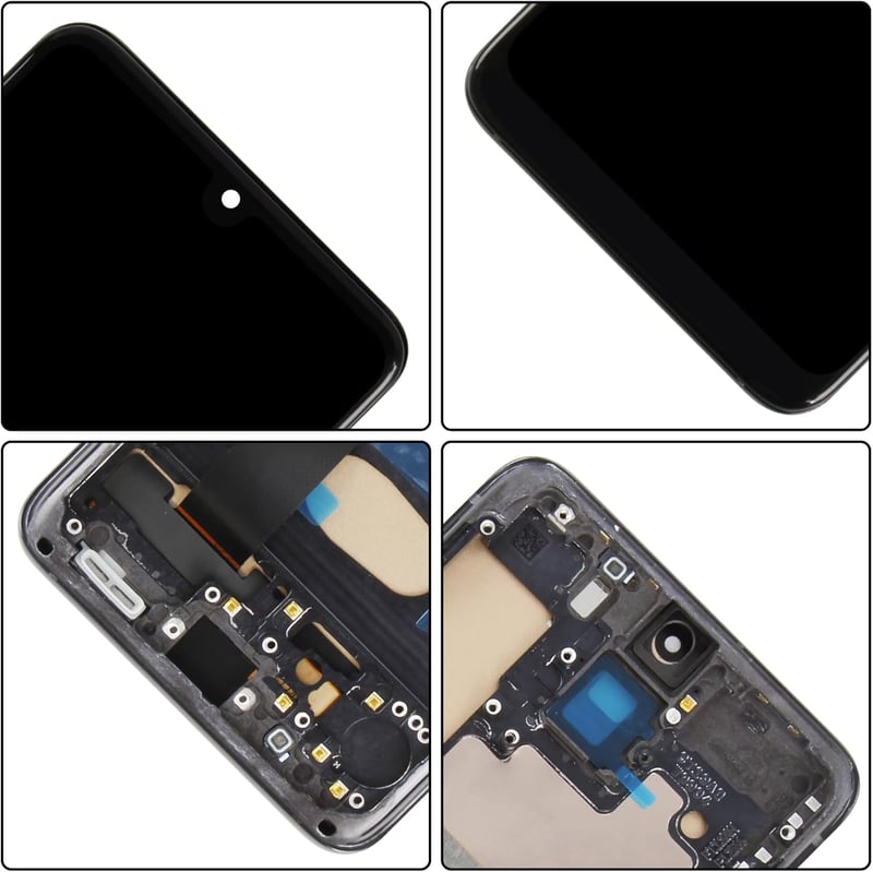 LADYSON LCD Kijelző Samsung Galaxy S20 4G Fekete Kerettel - Teljes Csere Szett Érintőképernyővel SM-G980F Modellhez