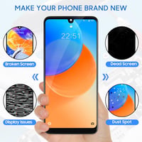LADYSON LCD Kijelző Samsung Galaxy S20 4G Fekete Kerettel - Teljes Csere Szett Érintőképernyővel SM-G980F Modellhez 5