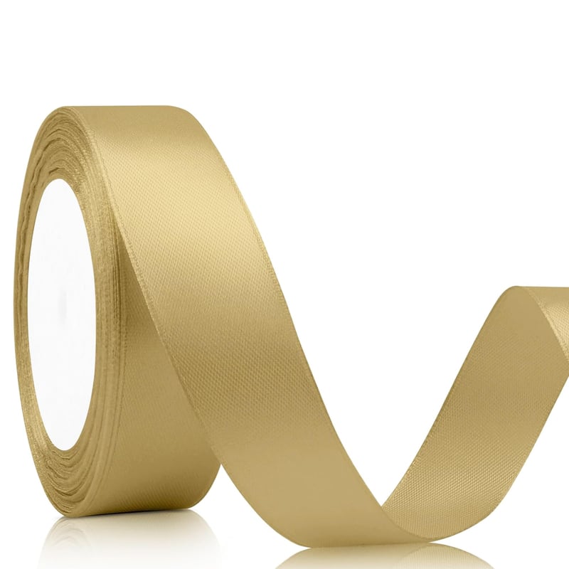 laeeyin Szatén Ajándékszalag 22 m x 20 mm, Arany Dekorszalag Esküvőre, Ajándékcsomagoláshoz és Kézművességhez