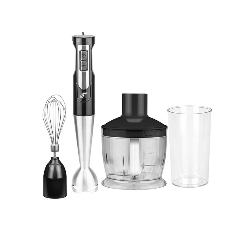 Tyčový mixér Lafe BRK-003A, súprava 800 W, 600 ml, čierno-strieborný, sada ručného mixéra