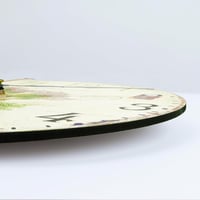 Lafocuse Levendula Mintás Vintage Falióra - Csendes Járású, Kerek Fa Óralap, 30 cm, Nappali, Konyha, Hálószoba Dekoráció, Retro Shabby Chic  8