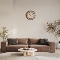 Lafocuse Vintage Falióra - 30 cm Barna Retró Dizájn, 3D Számokkal, Zajtalan Szerkezet, Shabby Chic Antik Dekoráció Nappaliba, Hálószobába 4