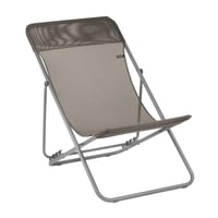 Skladacie ležadlo Lafuma Mobilier Maxi Transat – hnedá tkanina Batyline® – 4 polohy – na terasu a do záhrady – ľahké a stabilné 1