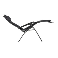 Lafuma Mobilier RSX Clip AirComfort Zero-Gravity kerti relax fotel párnázott fekete Acier szín LFM2058_6135 6