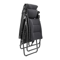 Lafuma Mobilier RSX Clip AirComfort Zero-Gravity kerti relax fotel párnázott fekete Acier szín LFM2058_6135 4