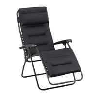 Lafuma Mobilier RSX Clip AirComfort Zero-Gravity kerti relax fotel párnázott fekete Acier szín LFM2058_6135 1