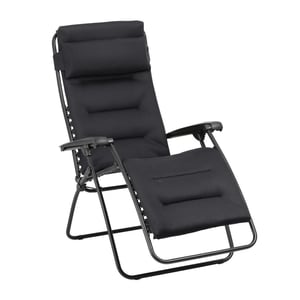 Fotoliu de relaxare pentru grădină Lafuma Mobilier RSX Clip AirComfort Zero-Gravity, căptușit, culoarea negru Acier, LFM2058_6135
