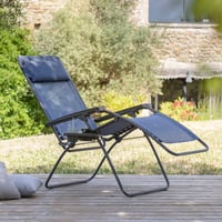 Șezlong pliant Lafuma MOBILIER R Clip Zero Gravity — defect, funcționează parțial: cotieră ruptă (stare: vezi fotografia nr. 2) 4