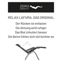 Lafuma Mobilier Zero Gravity RSXA podstavljena stolica za opuštanje - sklopiva vrtna i terasna ležaljka - Batyline tkanina - višepoložajna ležaljka za sunčanje 4