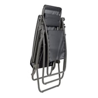 Lafuma MOBILIER Zero Gravity RT 2 Relaxačné kreslo - Skladacie záhradné ležadlo s tkaninou Batyline, viacpolohové, Francúzsko - sivá (Anthracite) 4