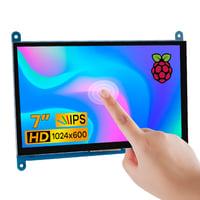 LAFVIN 7" IPS LCD Zaslon Osjetljiv na Dodir 1024x600 Kapacitivni Zaslon s HDMI Povezivošću za Raspberry Pi, Windows 10/8/7 Sustave 1
