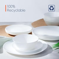 LaGlint 460 ml Müzlis Tálak, Fehér, 4 Darabos Szett, Opál Üveg, Mikróhullámú és Mosogatógépben Mosható 7