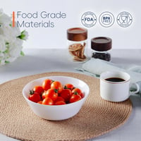 LaGlint 460 ml Müzlis Tálak, Fehér, 4 Darabos Szett, Opál Üveg, Mikróhullámú és Mosogatógépben Mosható 5