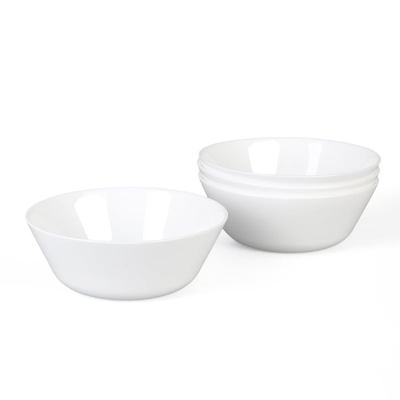 LaGlint miska na müsli z opálového skla, sada 4 ks, 473 ml – biela