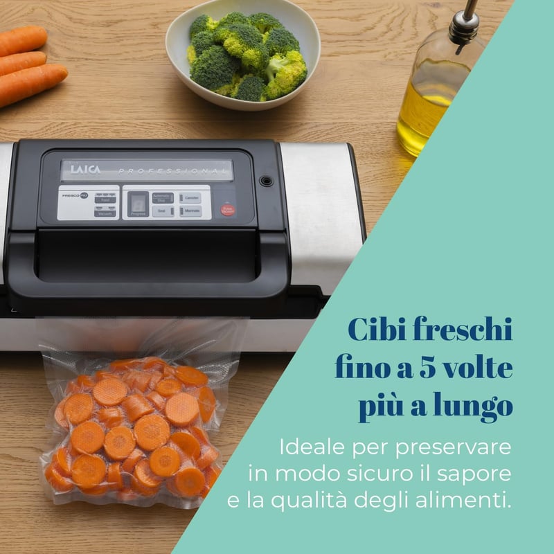 LAICA VT3120 Vákuumozó Gép Fekete-Fehér 0,9 mbar Élelmiszer Csomagoláshoz