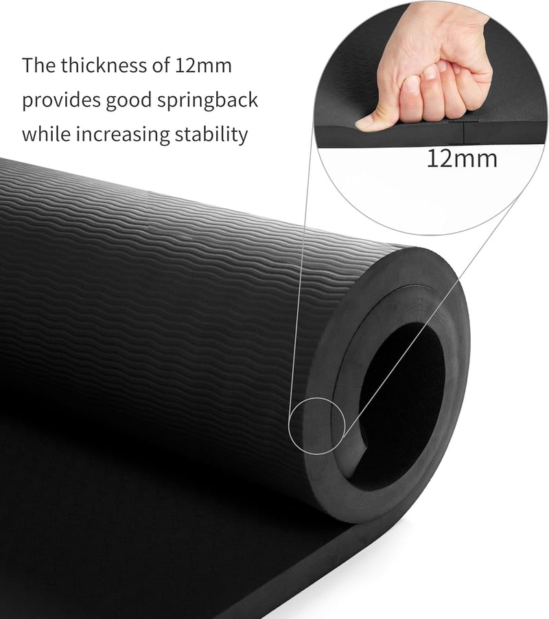 LaiEr Extra nagy jógaszőnyeg 200x100cm TPE csúszásmentes edzőpad táskával