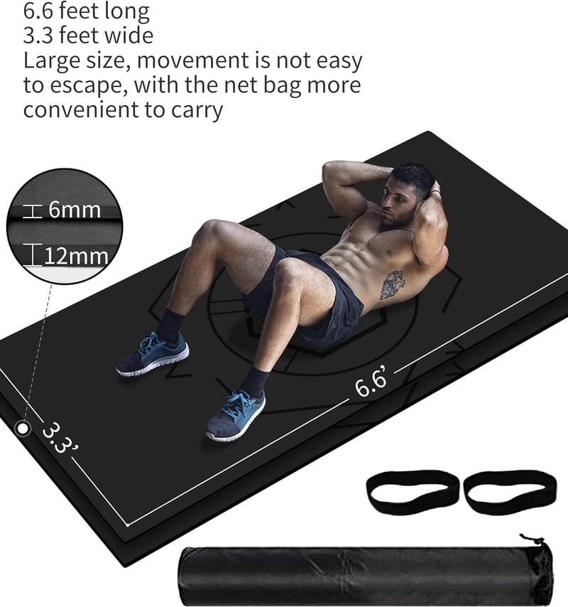 LaiEr Extra nagy jógaszőnyeg 200x100cm TPE csúszásmentes edzőpad táskával