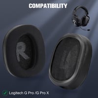 Laipuke csere fülpárna Logitech G Pro X fejhallgatóhoz, hűtőgéles, fekete - 1 pár 2